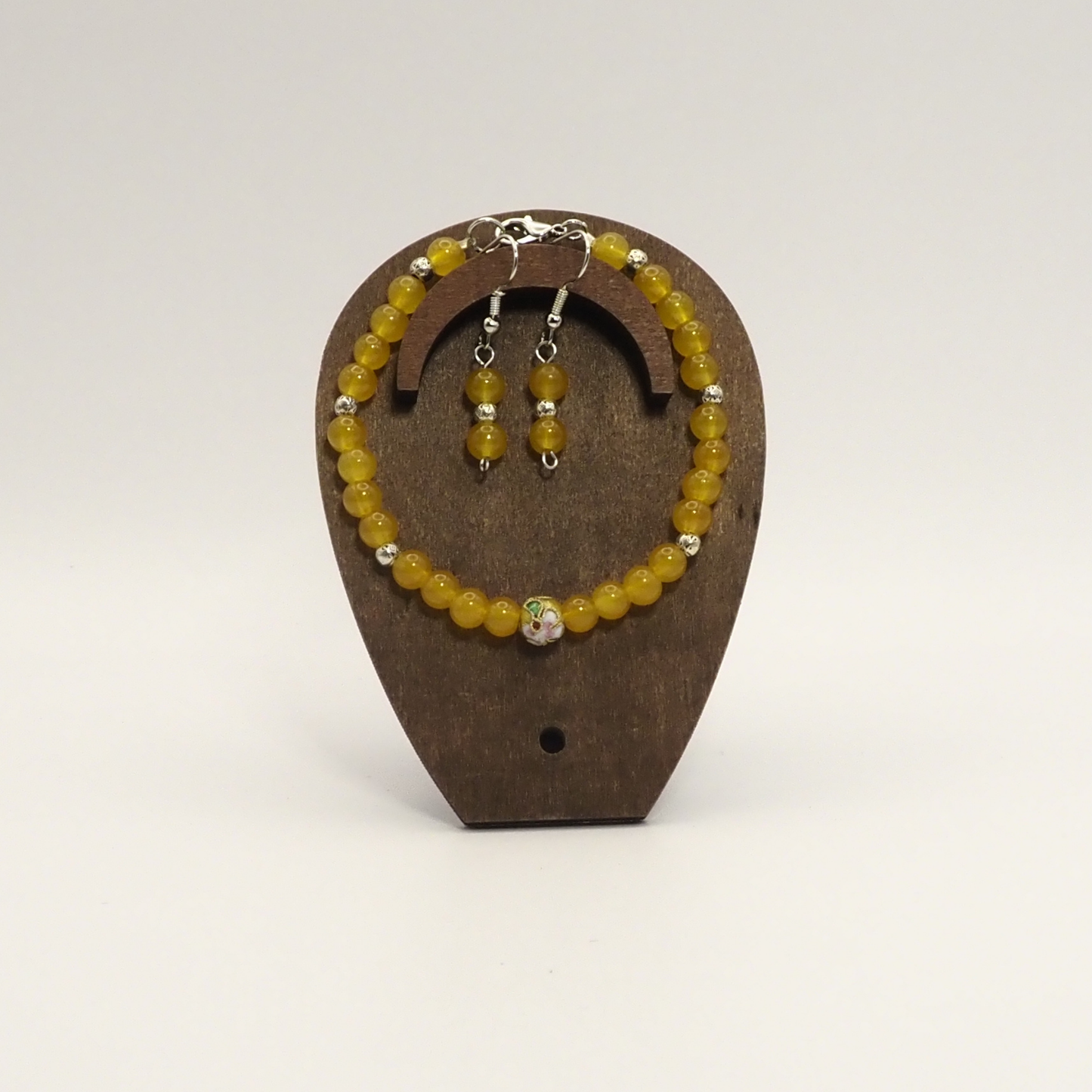 Cloisonne Bracelet & Earrings Set
