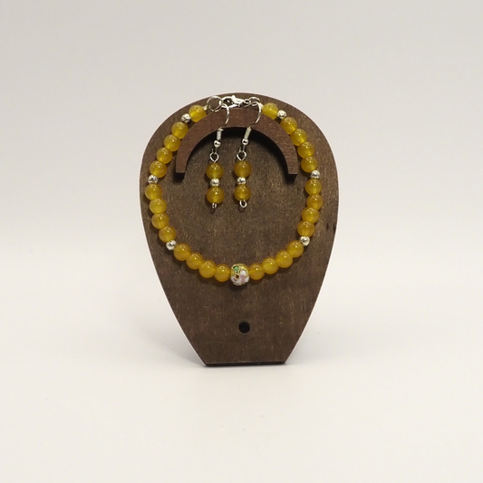Cloisonne Bracelet & Earrings Set