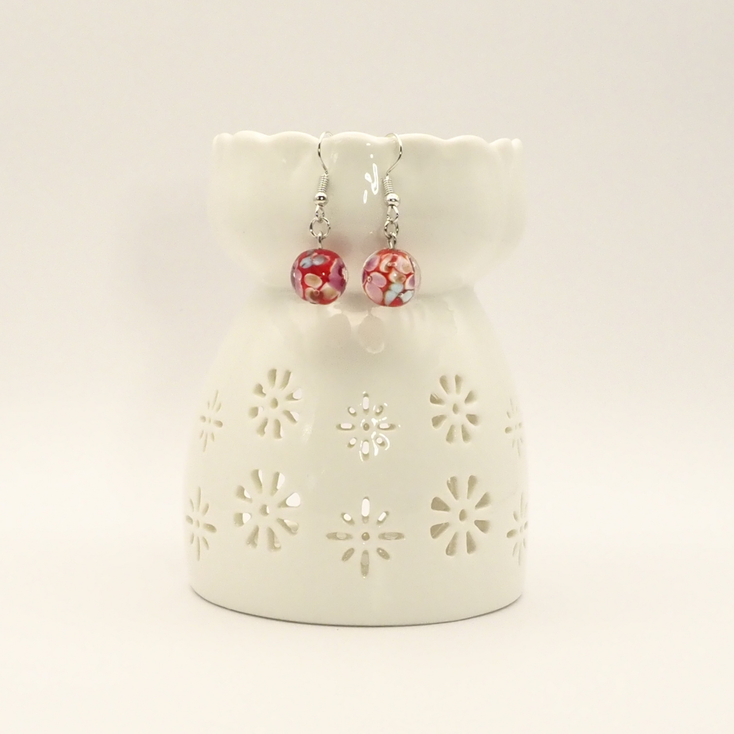 Glass Cloisonne Earrings