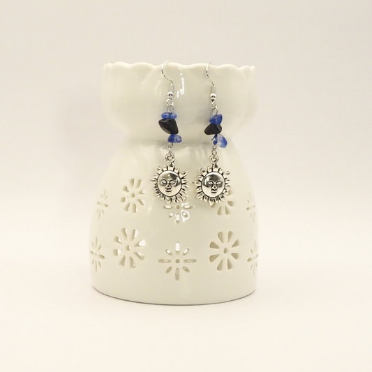 Mixed Crystal Sun Earrings