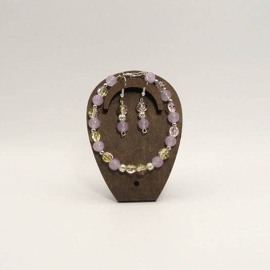 Lavender Bracelet & Earring Set