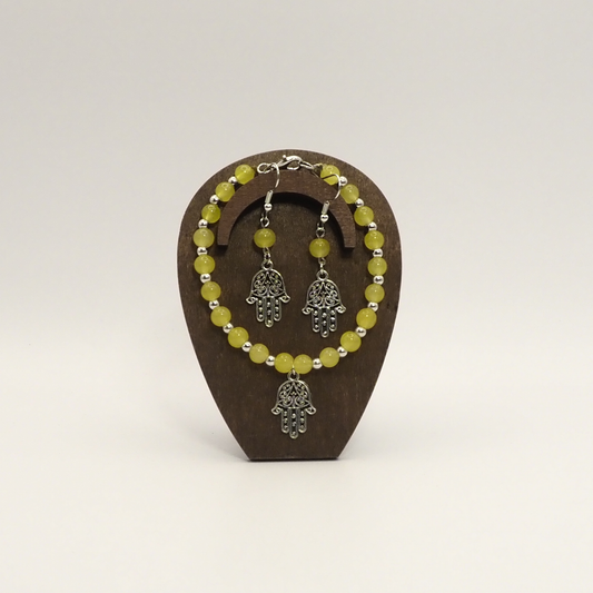 Hamsa Bracelet & Earring Set