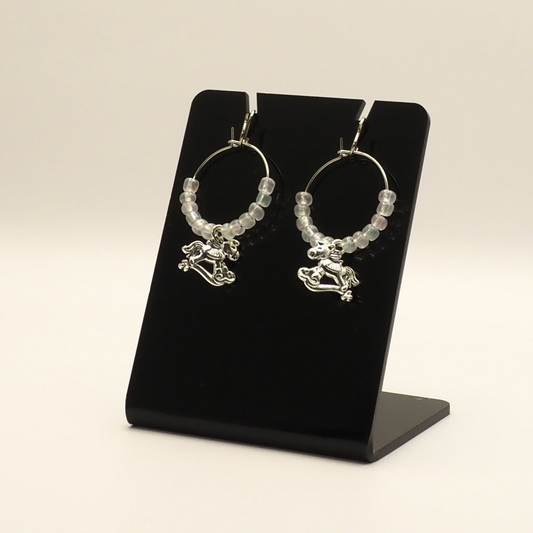 Nostalgic Rocking Horse Hoop Earrings