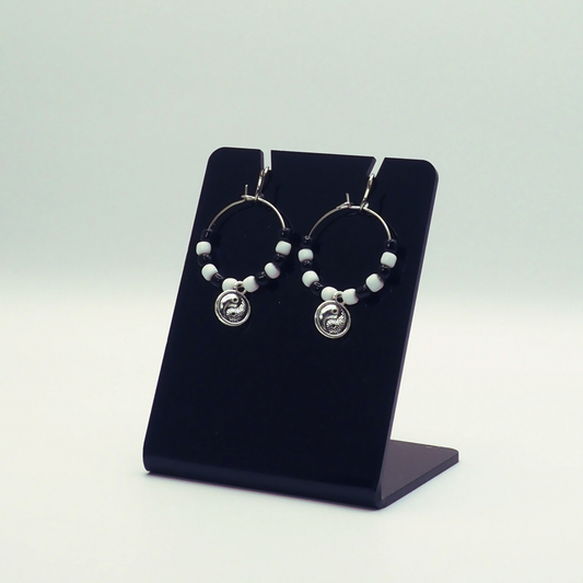 Harmonious Yin Yang Hoop Earrings