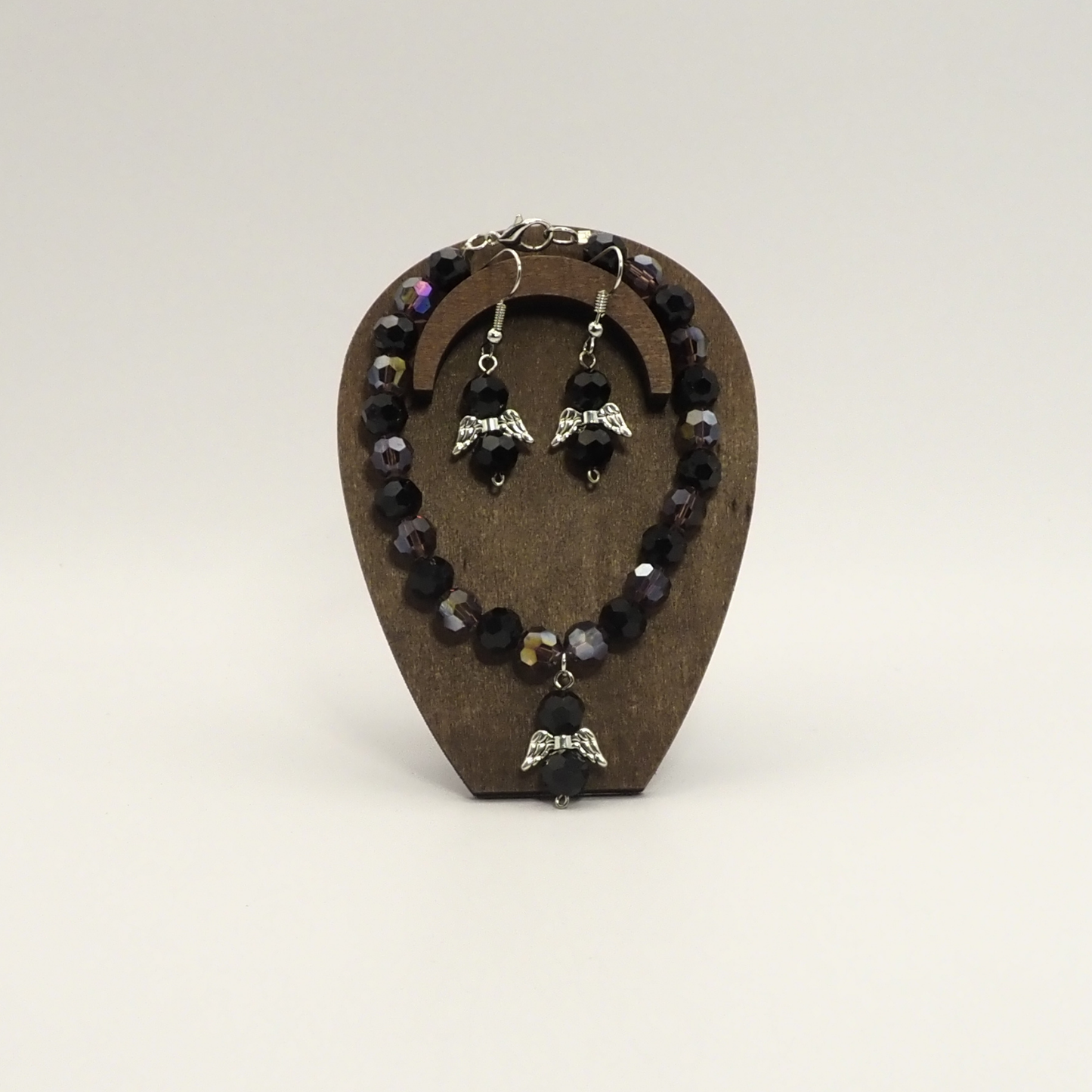 Beautiful Crystal Angel Bracelet & Earring Sets