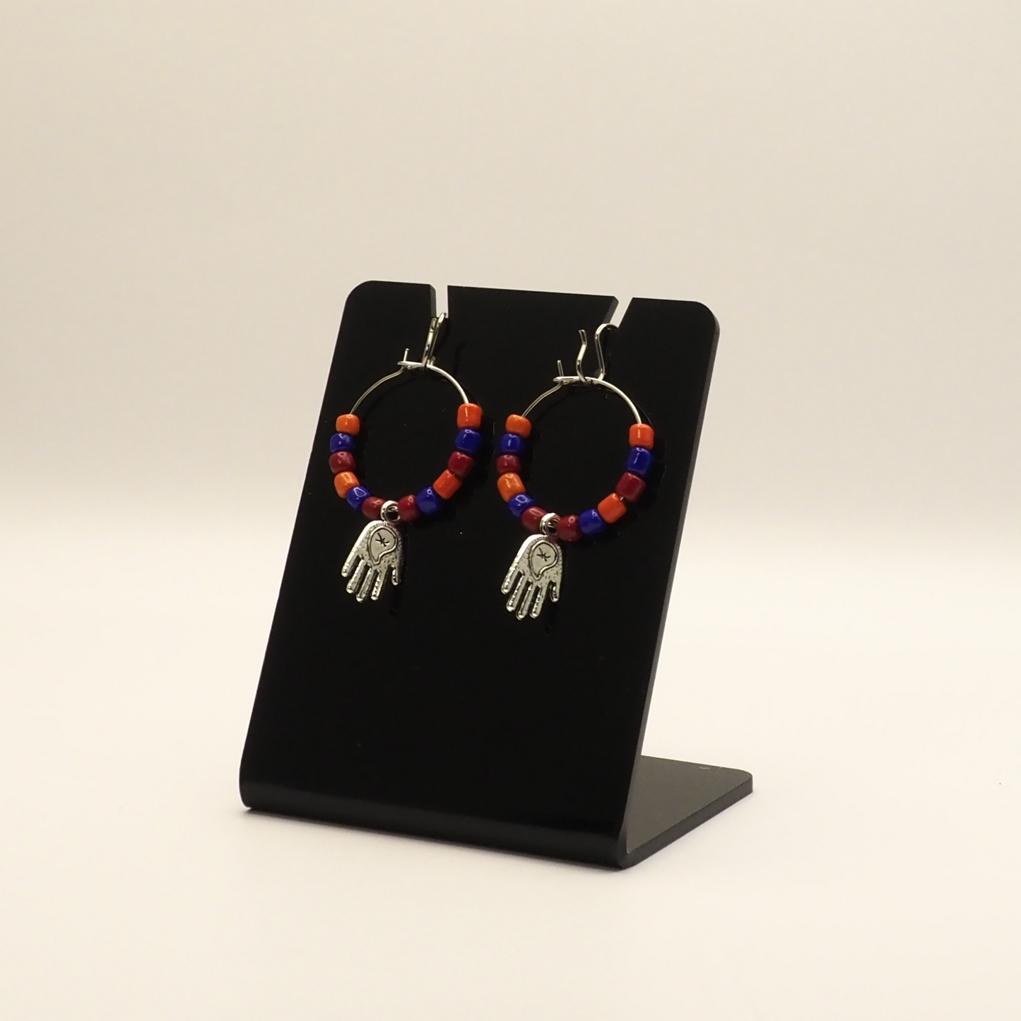 Vibrant Hand Hoop Earrings