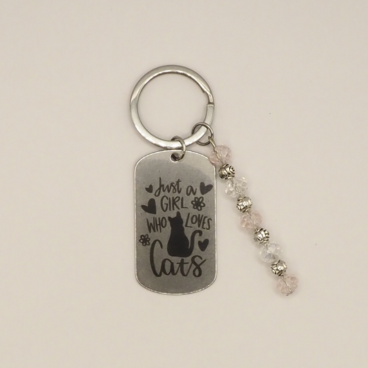 Just A Girl Keyring