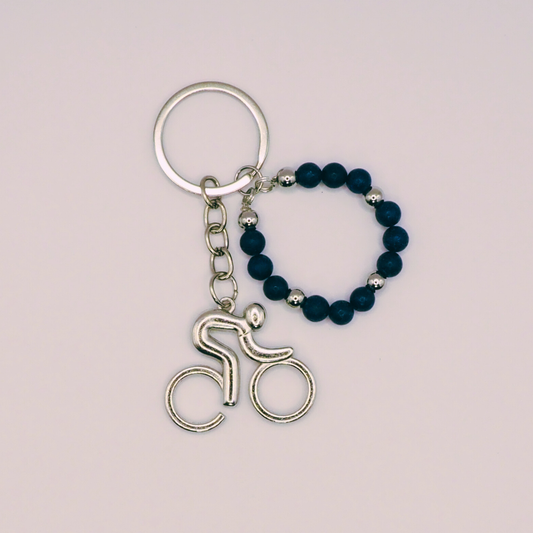 Bicycle Lapis Lazuli Stone Keyring