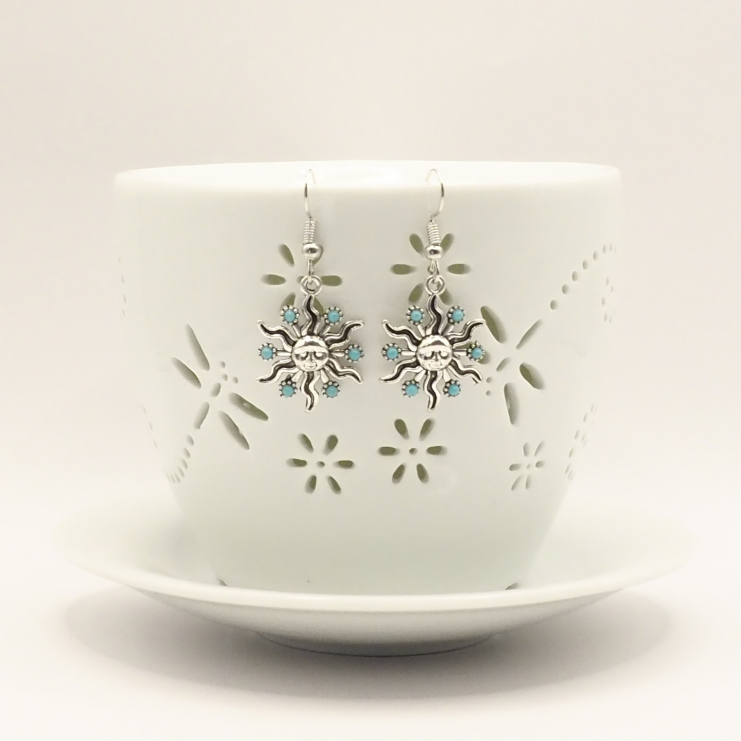 Turquoise Sun Earrings