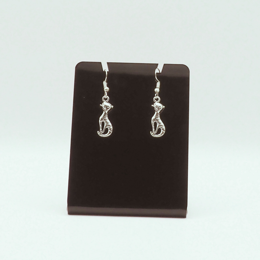 Striped Cat Earrings