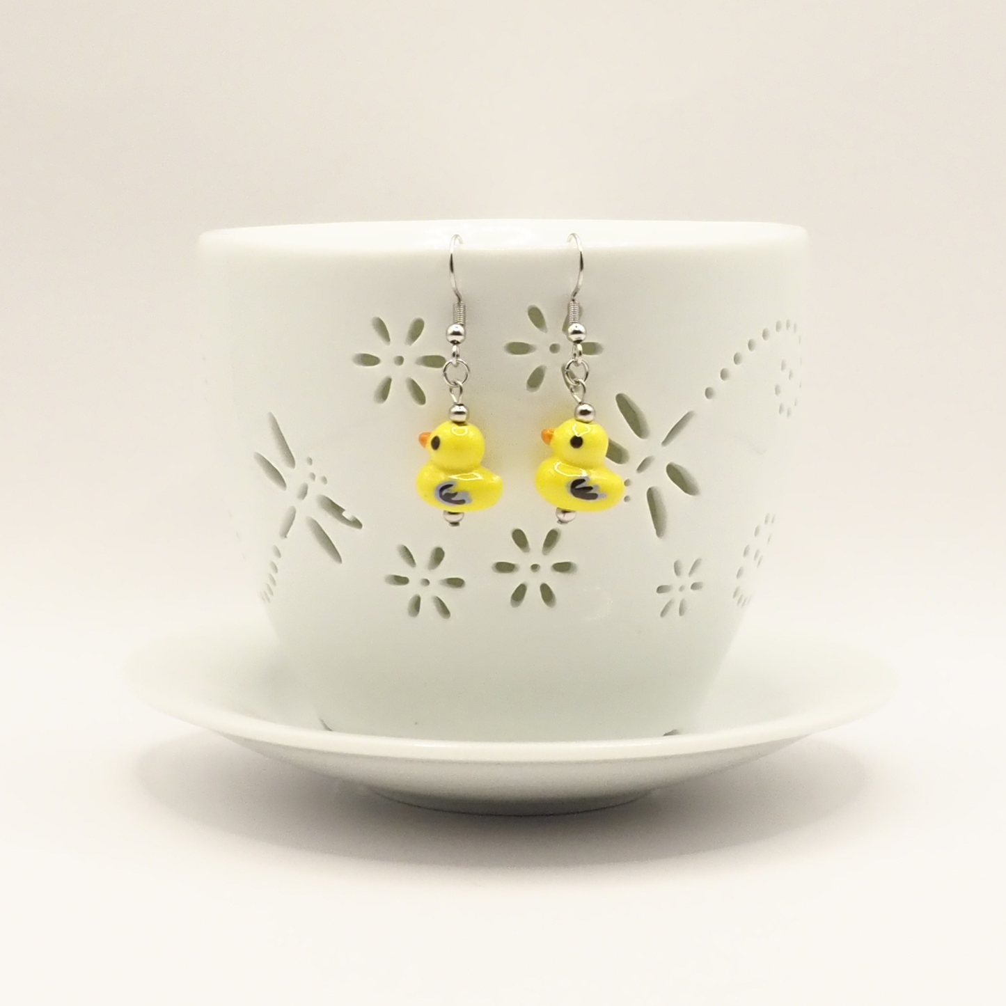 Adorable Porcelain Duck Earrings