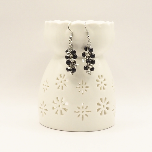 Blue Sandstone Cluster Earrings