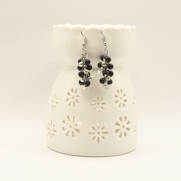 Blue Sandstone Cluster Earrings
