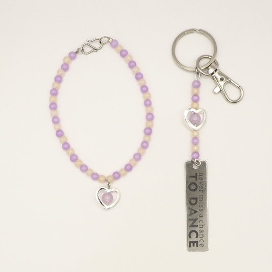 Dance Keyring & Bracelet set