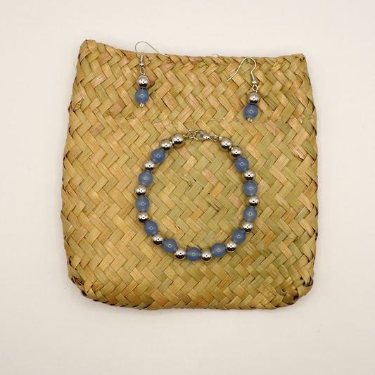 Calming Blue Bracelet & Earring Set