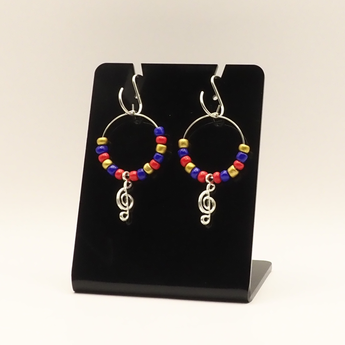 Treble Clef Hoop Earrings