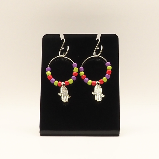 Hamsa Hoop Earrings