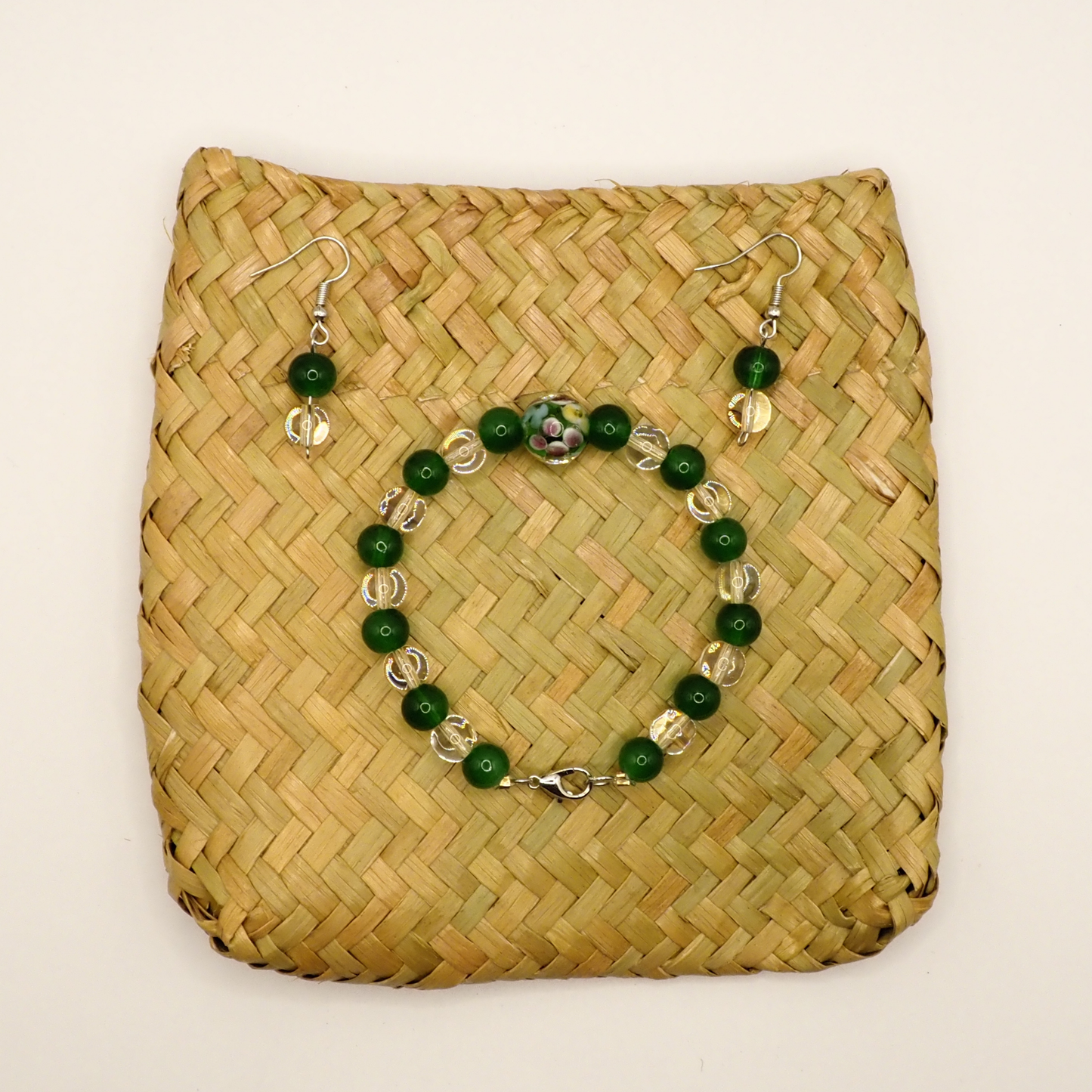 Glass Cloisonne  Bracelet & Earrings Sets