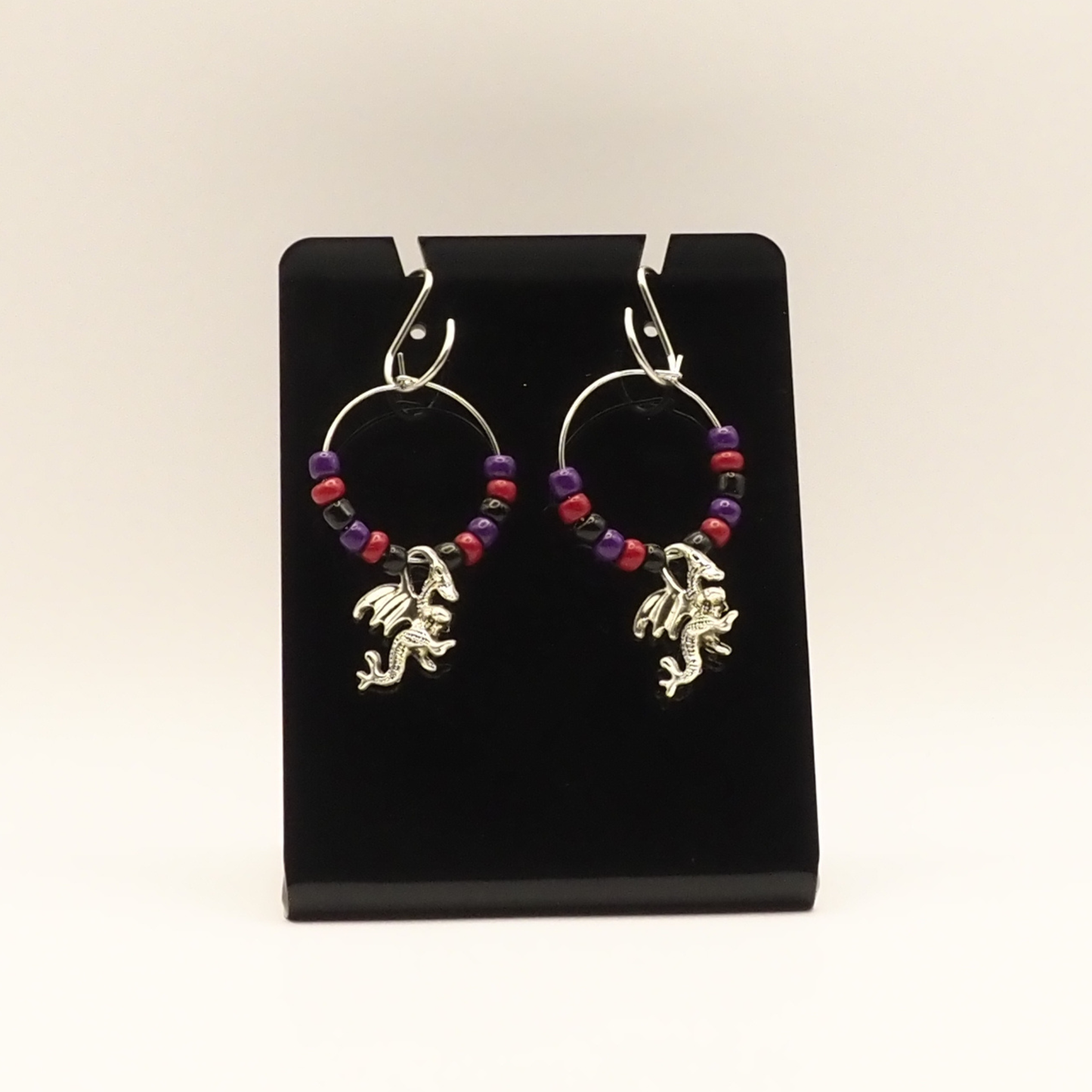 Vibrant Dragon Hoop Earrings