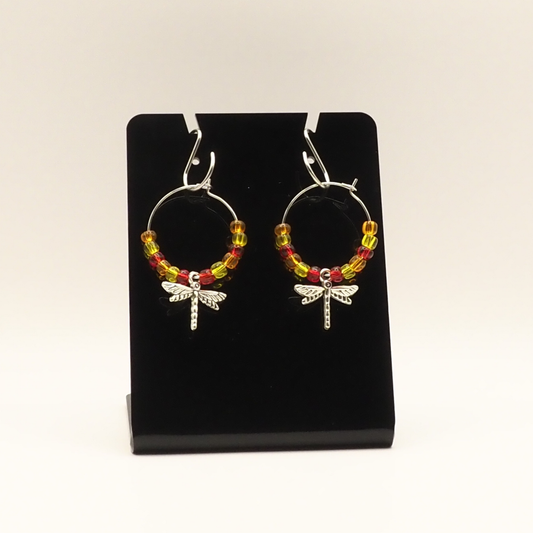 Uplifting Dragonfly Hoop Earrings