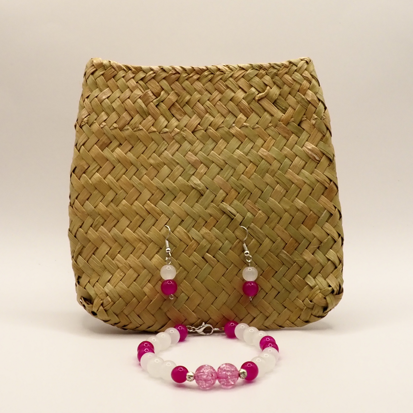 Cracked Glass Bracelet and Earring Set