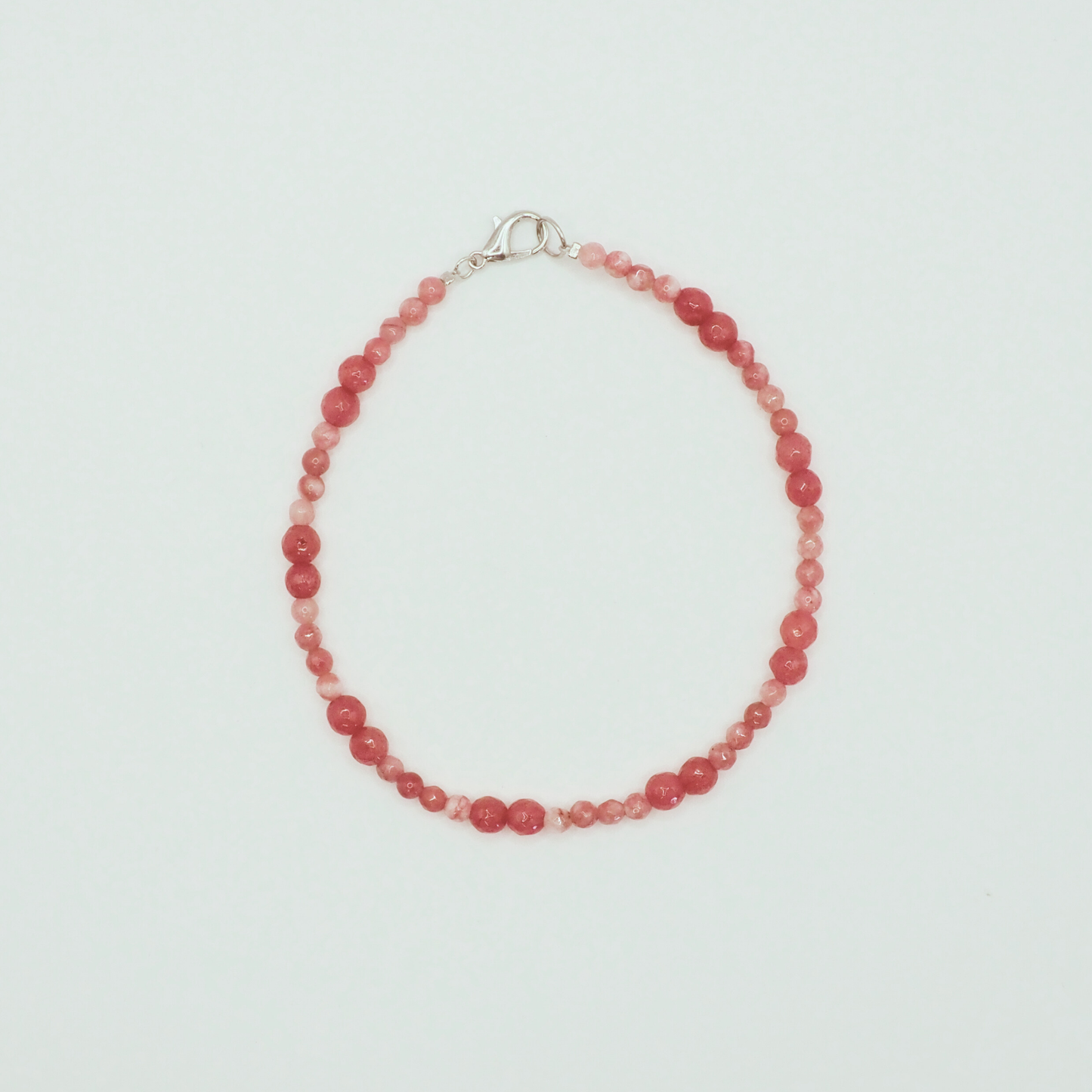 Pink Chalcedony Anklet