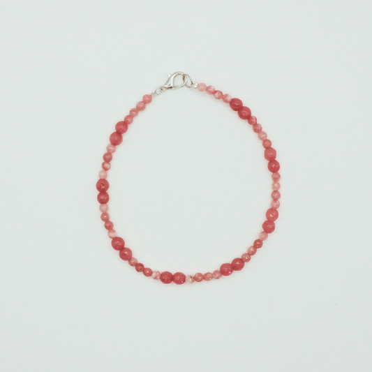 Pink Chalcedony Anklet
