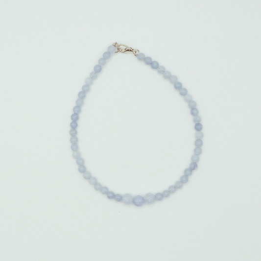 Aquamarine Crystal Anklet