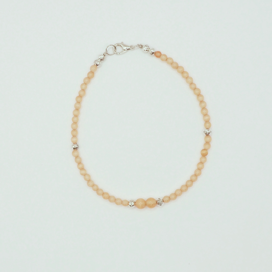 Orange Cats Eye Anklet