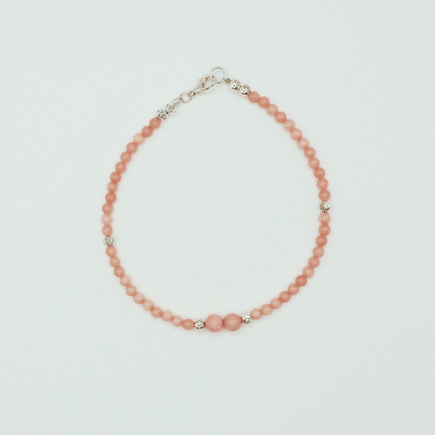 Pink Chalcedony Stone Anklet