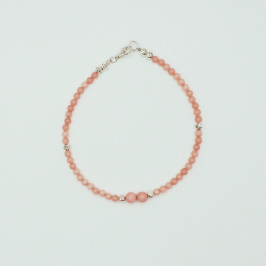 Pink Chalcedony Stone Anklet
