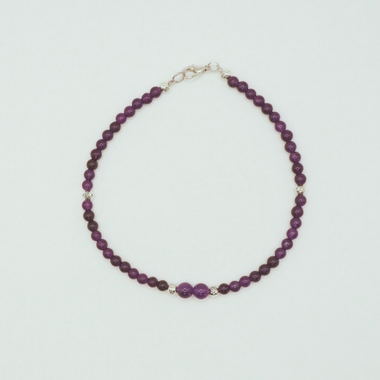 Soothing Amethyst Anklet