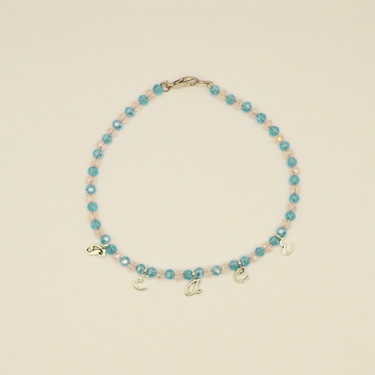 Peace Glass Anklet