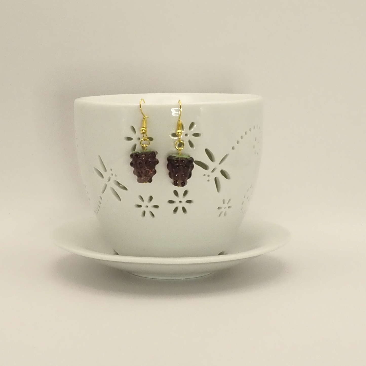 Purple Grape Earrings