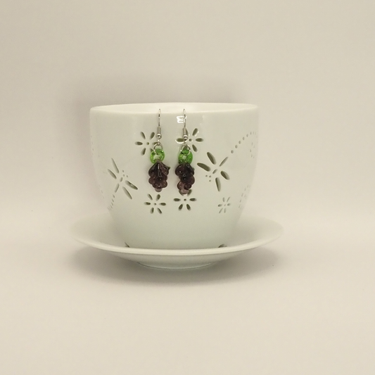 Glass Grape Earrings