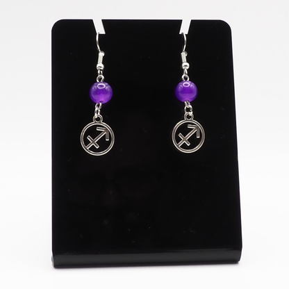 Zodiac Glass Drop Earrings