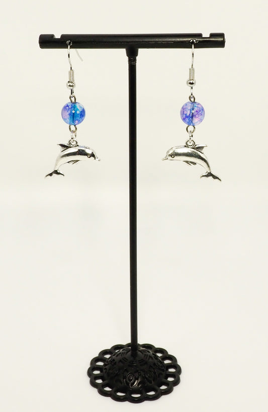 Blue Dolphin Earrings