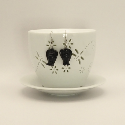 Precious Stone Angel Earrings