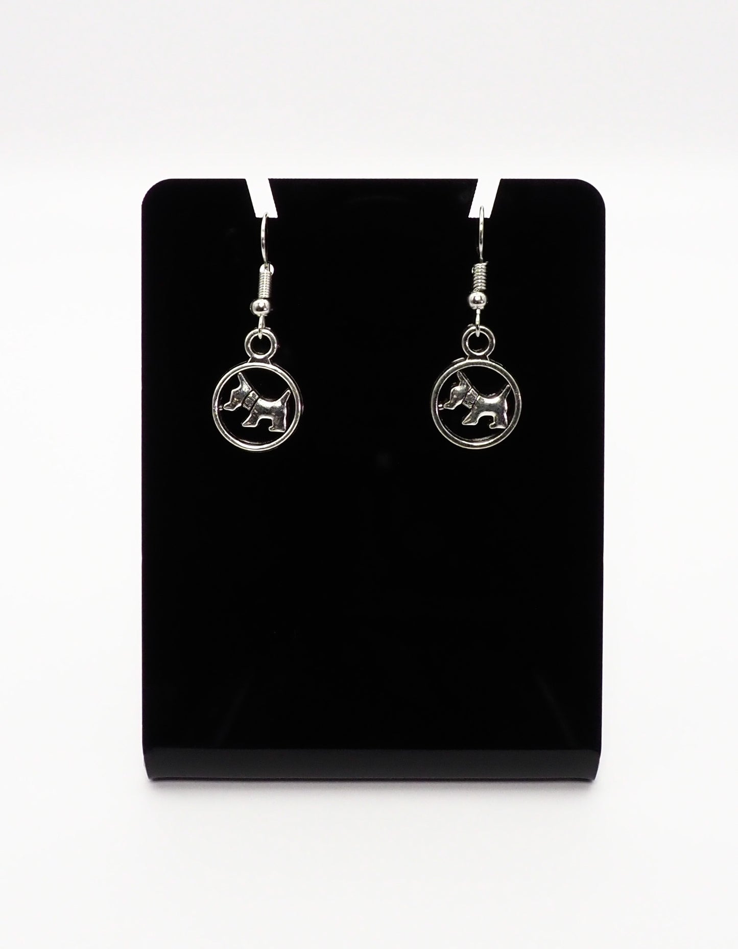Circle Dog Earrings