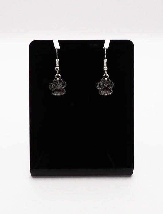 Striped Paw Earrings