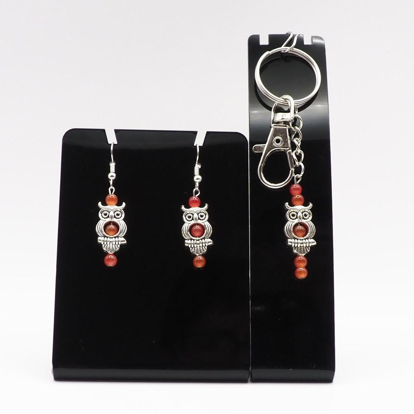 Owl Keyring and Earring Set