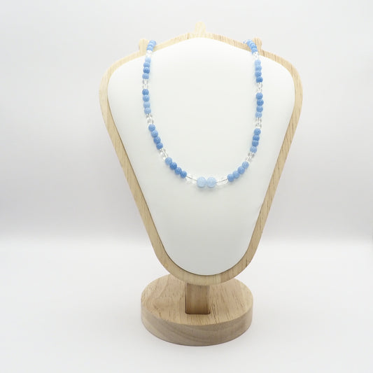 Aquamarine & Clear Quartz Necklace