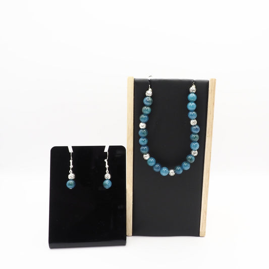 Apatite Bracelet and Earring Set