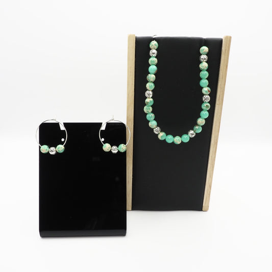 Imperial Stone Bracelet and Earring Set