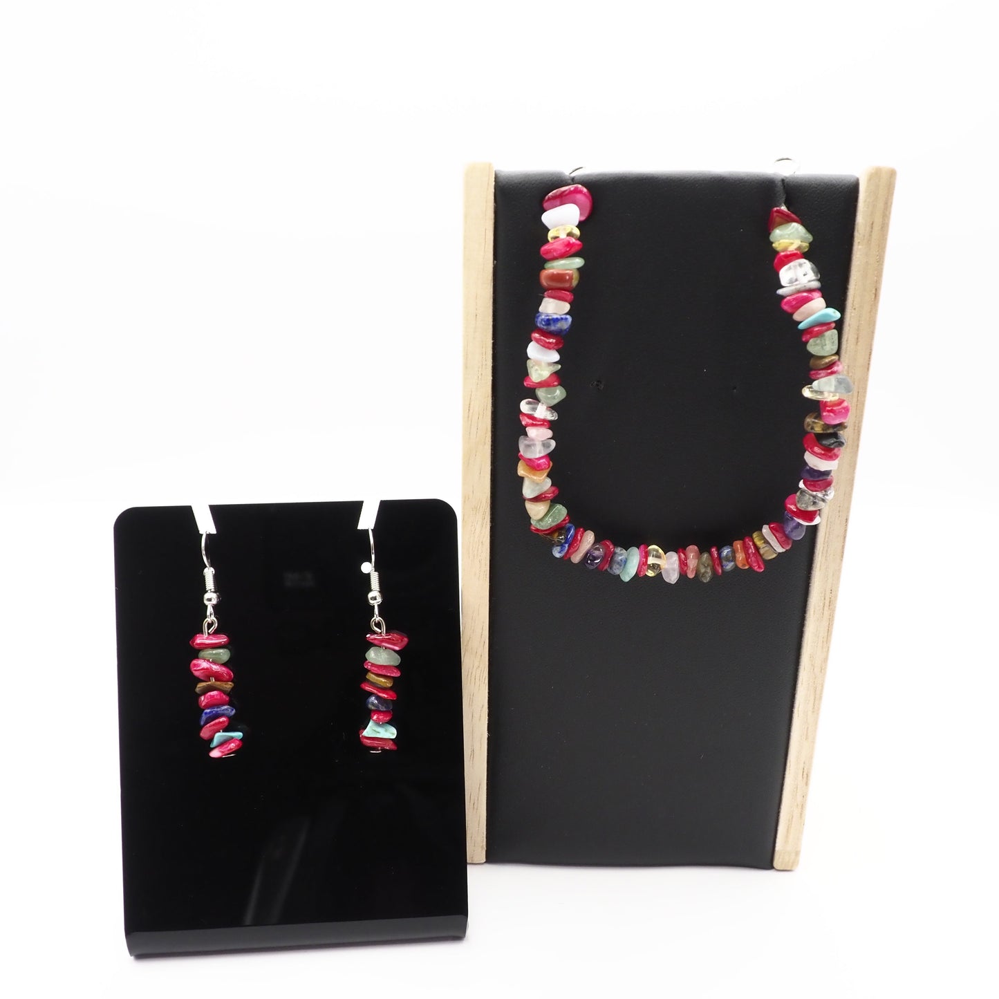 Mixed Crystal Bracelet and Earring Set