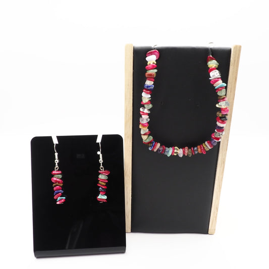 Mixed Crystal Bracelet and Earring Set