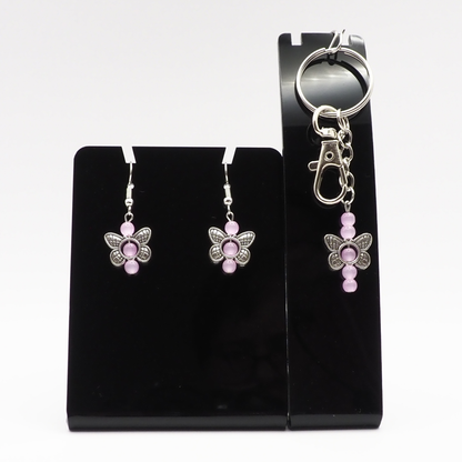 Butterfly Keyring and Earring Sets