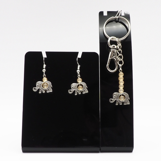 Elephant Keyring and Earring Sets