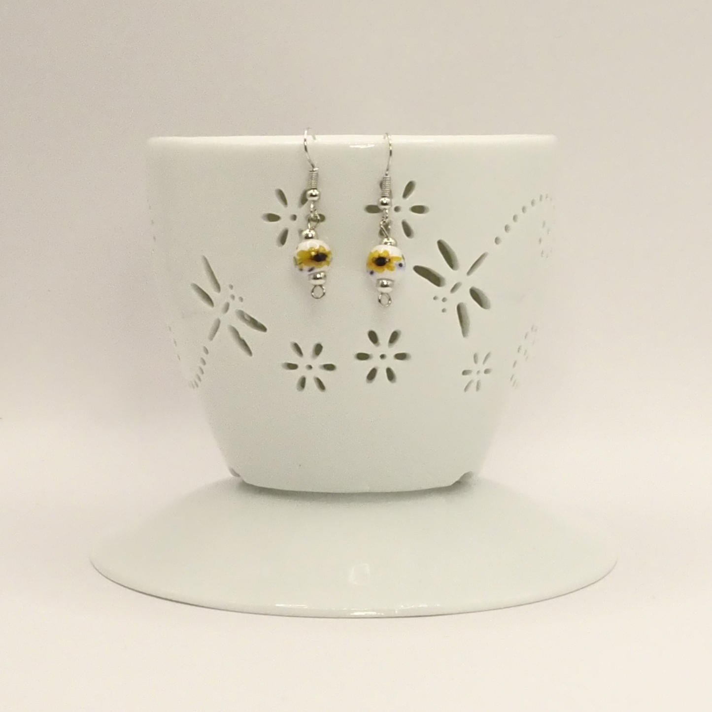 Porcelain Floral Earrings